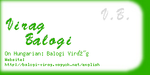 virag balogi business card